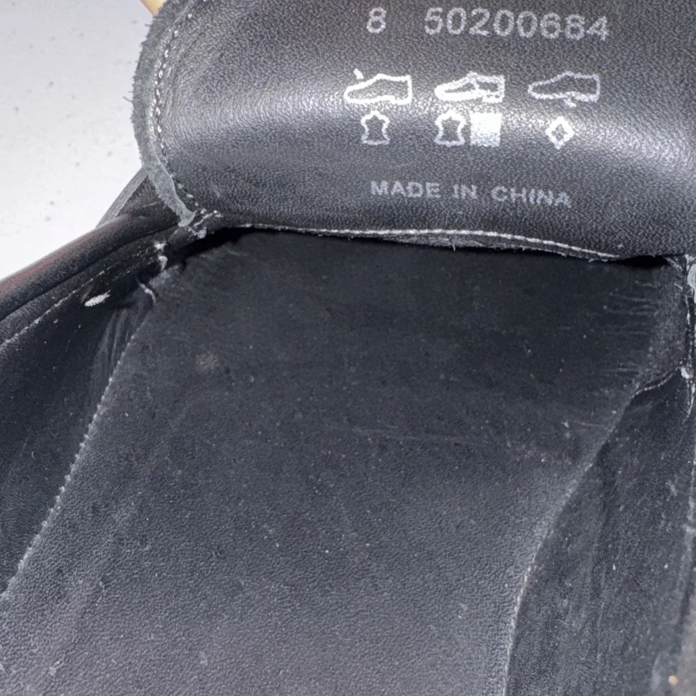 HUGO BOSS Shoes Mens Size 8 Black Leather Penny Loafer Slip On Casual Almond Toe